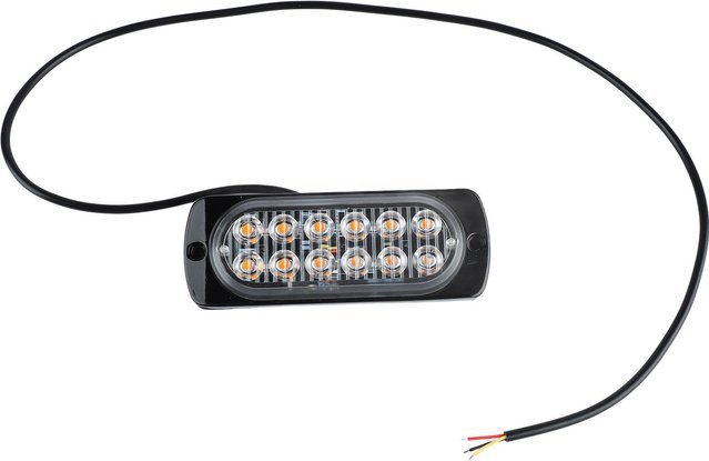 Kkmoon 12 LED LKW Warnleuchte in Grau und Schwarz, 12 bis 24V, wasserdichtes Stroboskoplicht für Transporter - Bild 1