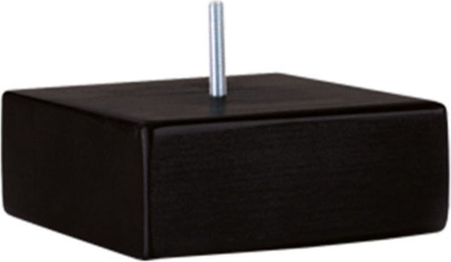 FBF bed&more Fußset Block aus massiver Buche, 4 Füße, schwarz, Höhe: 6,5 cm - Bild 1