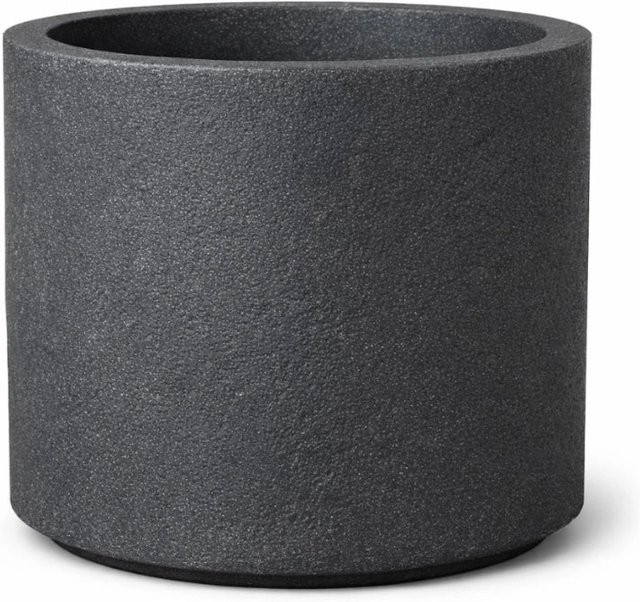 Pflanzkübel LUZERN von Aplanta in Granit Schwarz, Breite: 39 cm, Höhe: 39 cm - Bild 1