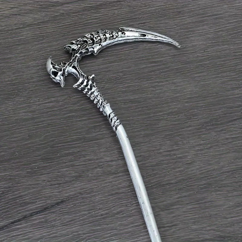 Haarspange Totenkopf und Sensenmesser, Damen - Bild 2