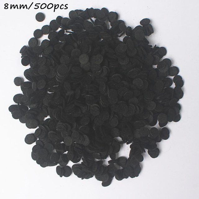 Runde Vlies-Filzkreise in Schwarz für DIY-Bastelarbeiten, Haarschmuck und Blumen-Rückseiten, Durchmesser: 8 mm bis 50 mm - Bild 1