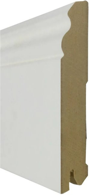 Praktikus Sockelleiste White & Black Stil Weiß B: 240 cm, H: 12 cm, T: 1,8 cm - Bild 1