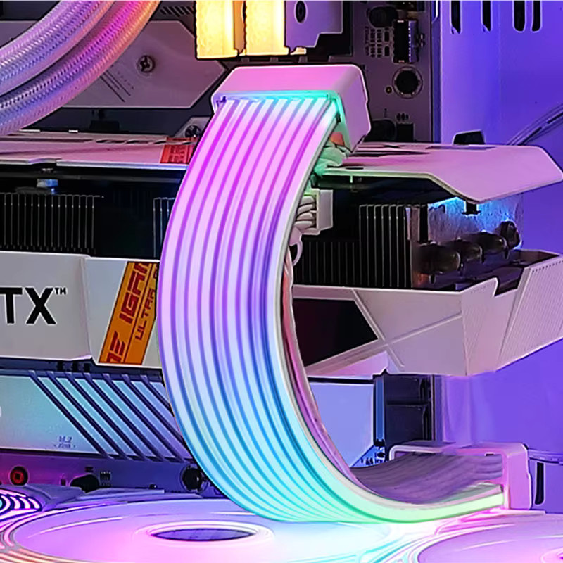 UPSIREN Biegsame ARGB-Lichtplatine in Schwarz Multicolour für Grafikkarte und Motherboard als dekorativer Lichtstreifen - Bild 4