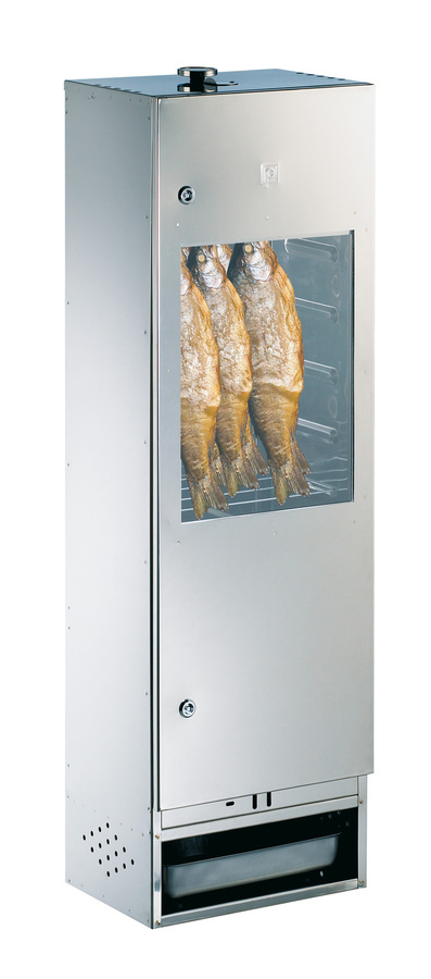 Peetz Edelstahl-Räucherofen 770 in Silber für bis zu 40 Fische liegend oder hängend mit Tür - Bild 2