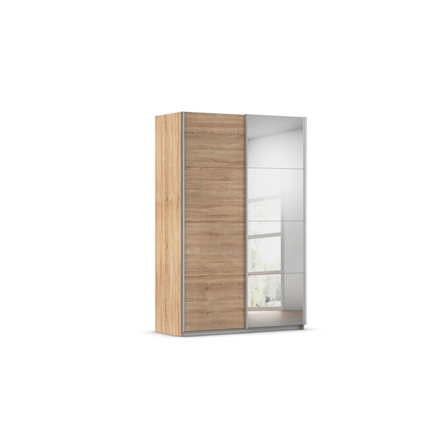 RAUCH Quadra Schwebetürenschrank mit Spiegelelementen in Eiche, B/H: 136 x 210 cm - Bild 1