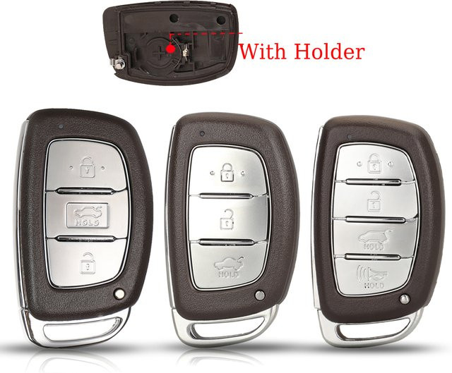 Jingyuqin Auto Schlüssel Cover mit Klinge für Hyundai Creta Mistra Elantra Verna Tucson ix25 IX35 Smart in Braun - Bild 1