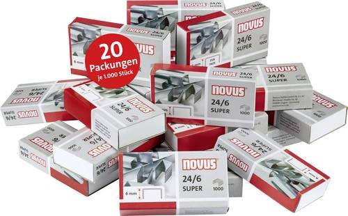 Novus Heftklammern HK24/6 24/6 aus Edelstahl in Silber - Bild 1