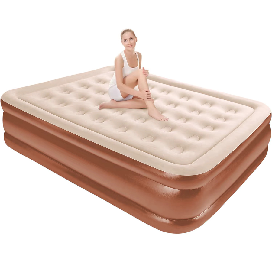 Hlamder Luftmatratze mit eingebauter Pumpe als aufblasbares Luftbett für Camping und Gäste - Bild 5