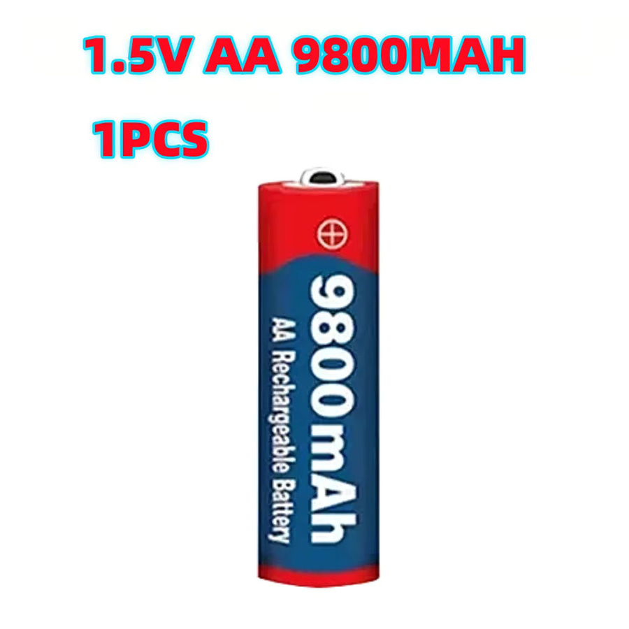 NDNNAS AA Akku 1,5 V mit 9800 mAh für LED-Leuchten, Spielzeugkameras und Mikrofone - Bild 3