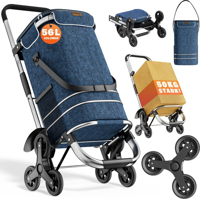 Einkaufstrolley Treppensteiger von MONZANA in Blau - Bild 1