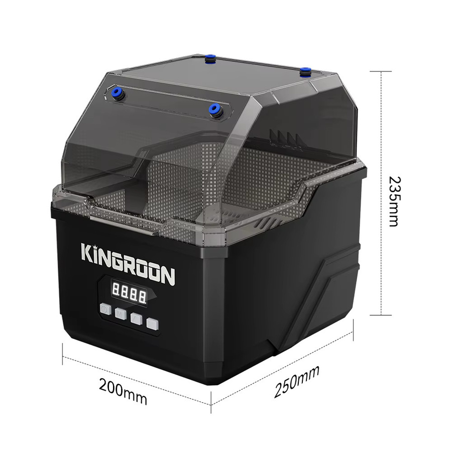KINGROON Filament-Trockner KR02 Trockenbox für 3D-Drucker mit 360° Heißluft-Heizung und Doppelspulen-Halterung, Schwarz - Bild 5