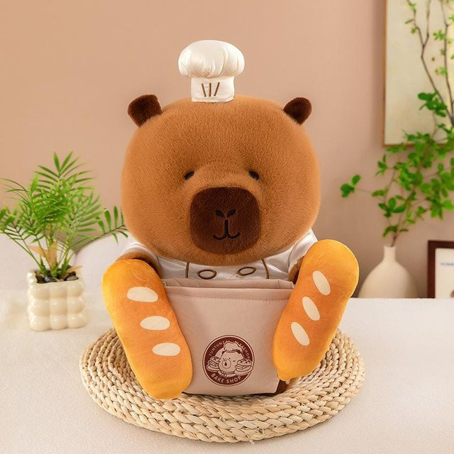 Capybara Koch Mützen Plüsch, Kuscheltier, 30cm, ab 3 Jahren - Bild 1