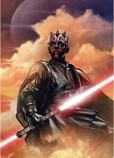Komar Fototapete Vlies Star Wars Classic Darth Maul Multicolor B: 200 cm, H: 280 cm - Bild 1