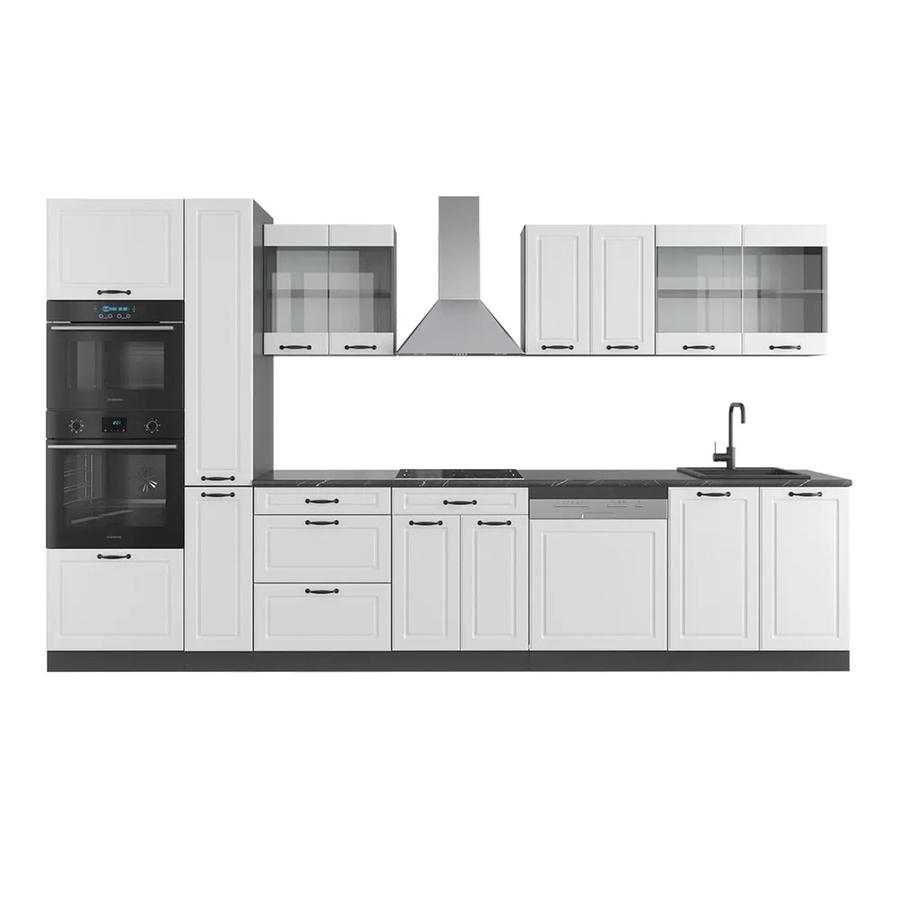 Vicco Küchenzeile R-Line Landhaus in Anthrazit und Weiß, Breite: 350 cm - Bild 3