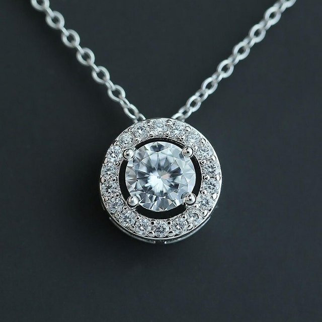 Wucifang Jewelry Halskette, 925 Silber, Zirkonia, Damen - Bild 1