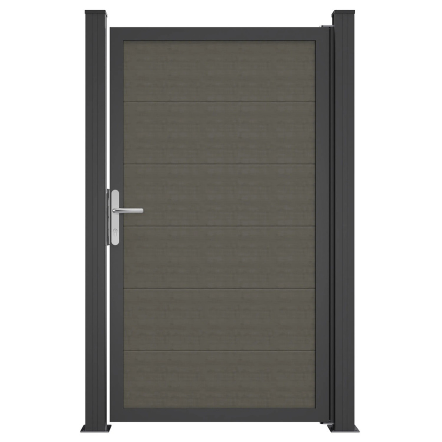 GroJa Tor BasicLine Nova 1-flügelig Schwingtor in Grey Ash Cut, Breite: 100 cm, Höhe: 180 cm - Bild 2