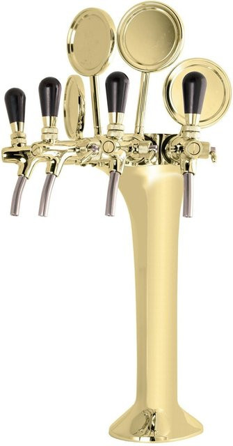 Elegante 4-leitige Schanksäule von ich-zapfe in Gold - Bild 1