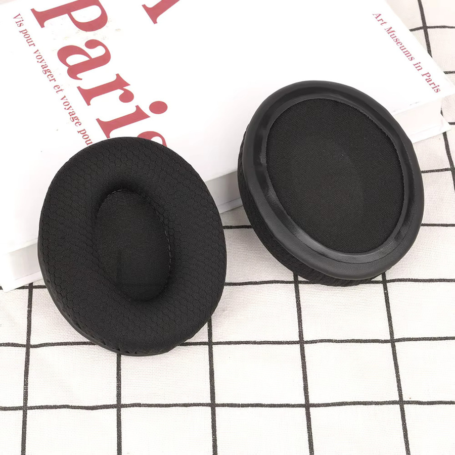 Sony Ersatz Ohrpolster aus Mesh-Stoff und Velour-Leder für WH-CH700N, CH710N und CH720N Over-Ear Kopfhörer in Ovaler Form - Bild 2