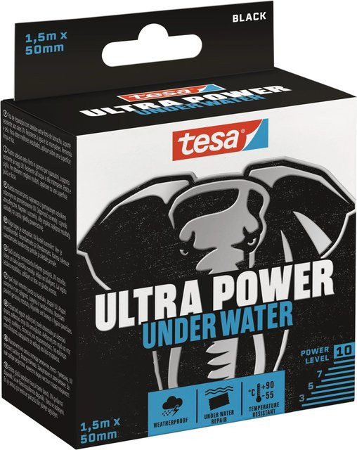 tesa Montageband Ultra Power Under Water, schwarz, Breite: 50 mm, Länge: 1,5 m - Bild 1