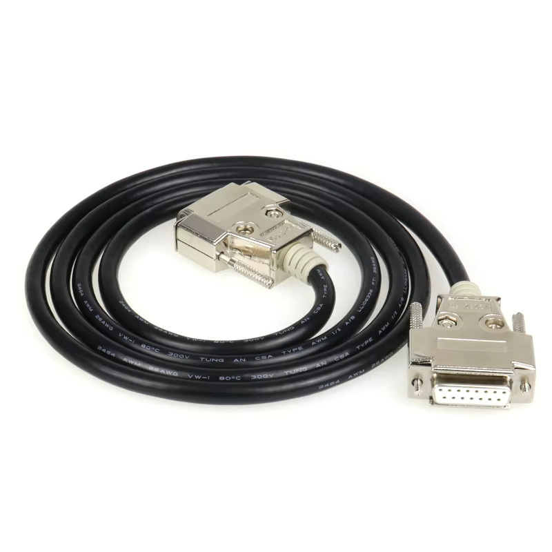 XINWMS DB15 RS232 D-SUB Kabel doppelt abgeschirmt mit vergoldeten Steckern, Farbe: Schwarz - Bild 3