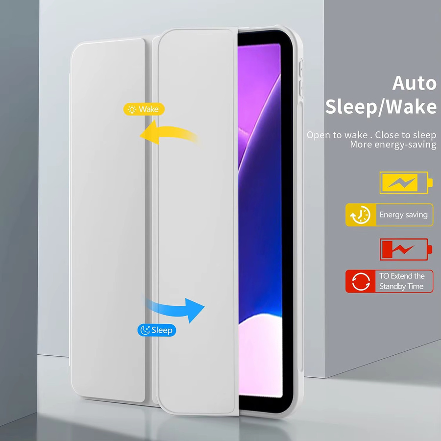 Lenovo Tri-fold Flip Case für Tab M10 Plus (3. Generation) 10,6'' 2022 TB-128FU TB-125FU Magnetische Schutzhülle aus PU Leder in Blau - Bild 2