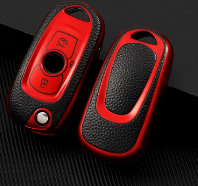 TPU Autoschlüsselhülle für Opel Vauxhall Astra K Corsa E und Buick Verano Encore GX GL6 in Rot - Bild 1