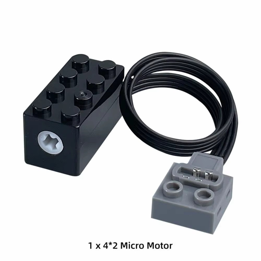 Leleopodo MOC Tech Antriebsmotor mit Drehmoment-Funktion für DIY Baustein Spielzeug, Schwarz - Bild 4