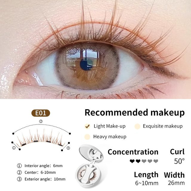 Goodobe Magnetische falsche Wimpern, Braun, Natürlich, Unisex - Bild 1