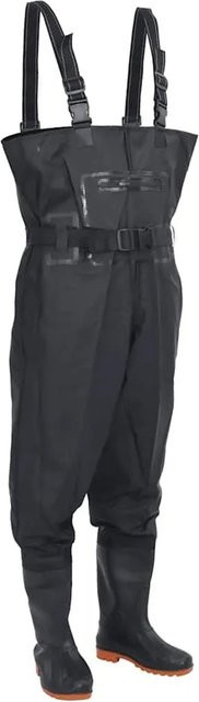 vidaXL Wathose mit Stiefeln und Gürtel in Schwarz, Größe 40 - Bild 1