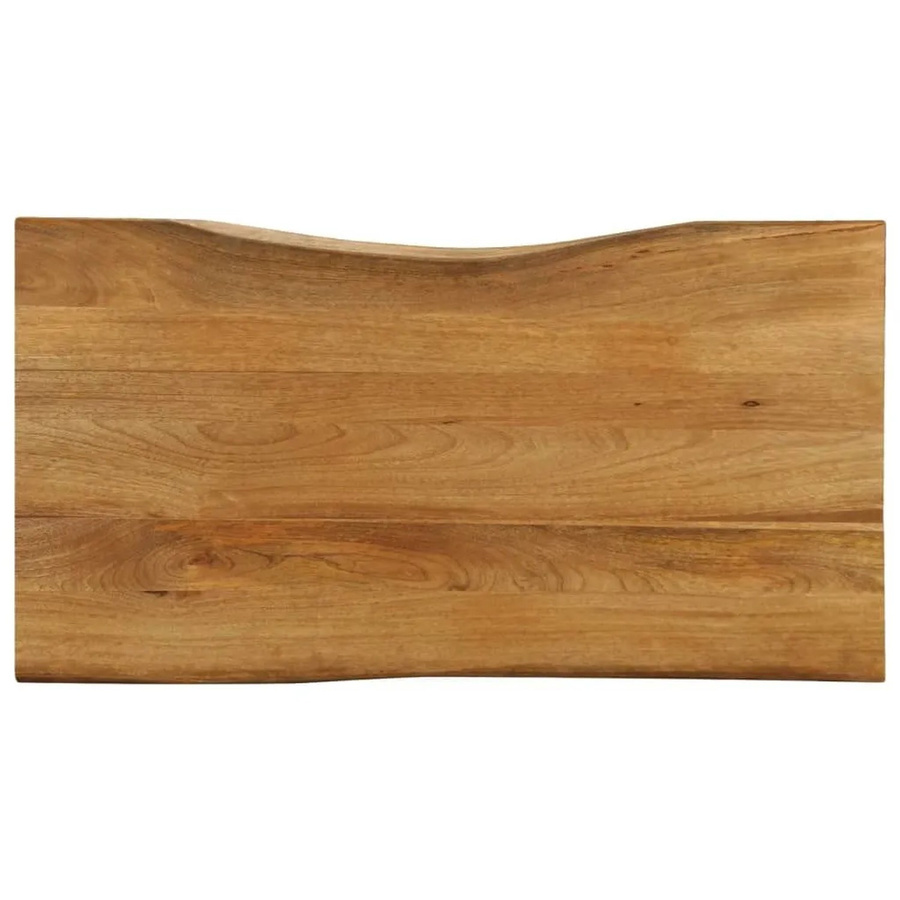 vidaXL Tischplatte aus Massivholz Mango mit Baumkante, Farbe: Braun, B/T/H: 100 x 60 x 2,5 cm - Bild 2