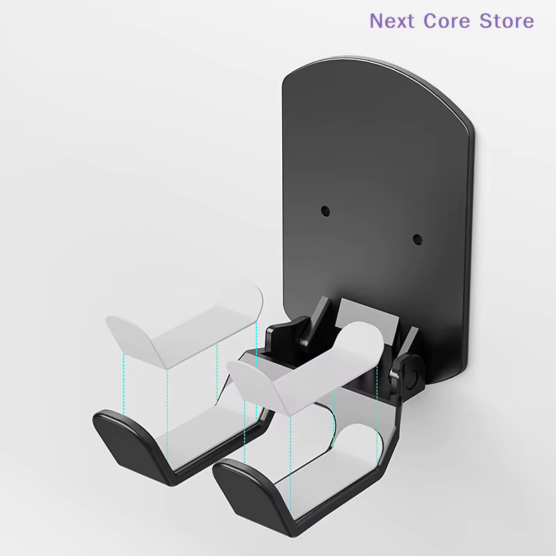 Wandmontierte Halterung für Game-Controller und Gaming-Headset, Controller-Aufbewahrungsregal mit einfacher Installation ohne Bohren, Schwarz - Bild 5