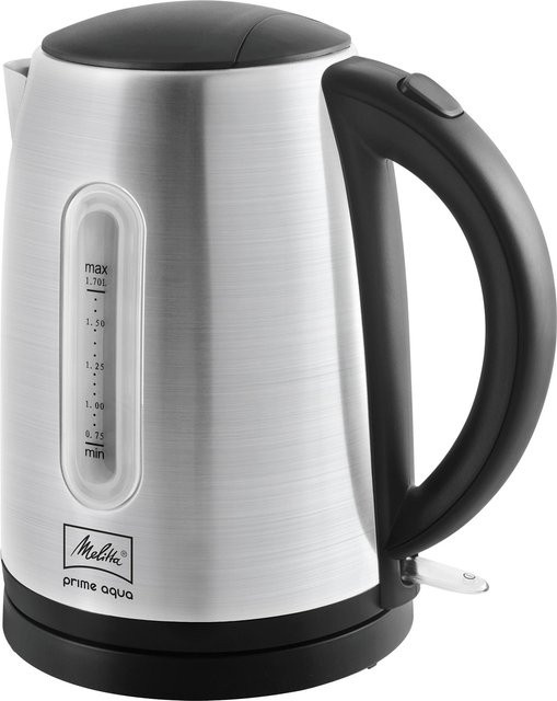 Melitta Prime Aqua Wasserkocher aus Edelstahl in Silber und Schwarz mit 1,7 Liter Fassungsvermögen - Bild 1