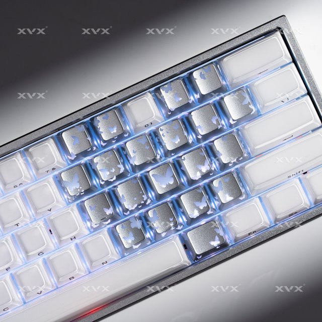 XVX IMD Butterfly Keycaps für mechanische Gaming-Tastaturen mit MX-Switch Kompatibilität in Pink - Bild 1