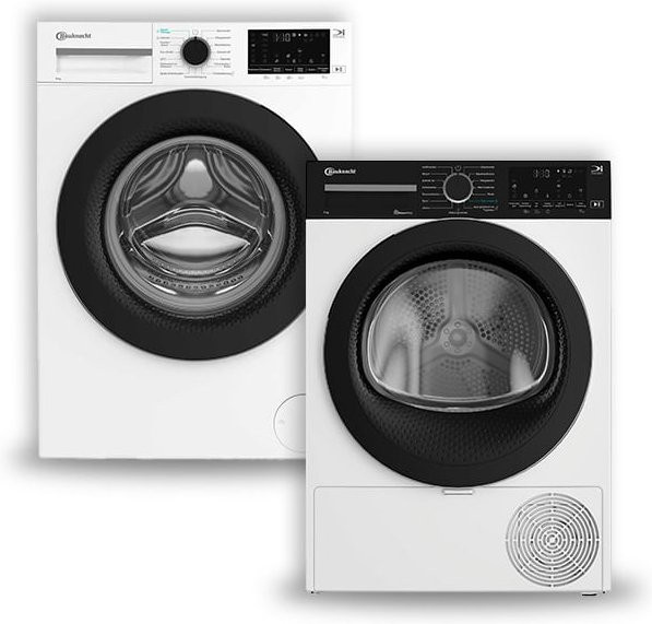 Bosch Wäsche Duo HomeWhiz Waschmaschine B WM 8A7 BS und Wärmepumpentrockner TKL 85C WBS in Weiß mit App-Control - Bild 1