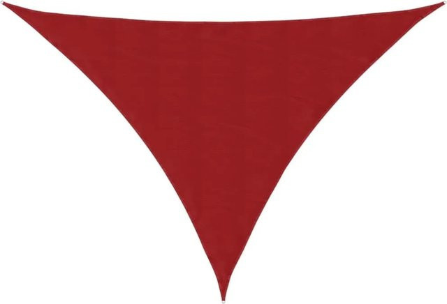 vidaXL Sonnensegel aus Oxford-Gewebe, dreieckig, Rot, B/T/H: 5 x 5 x 6 m - Bild 1