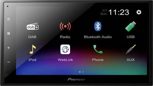 Pioneer DMH-A340DAB Doppel-DIN Autoradio mit Bluetooth und USB-C in Schwarz mit 6,8 Zoll Display - Bild 1