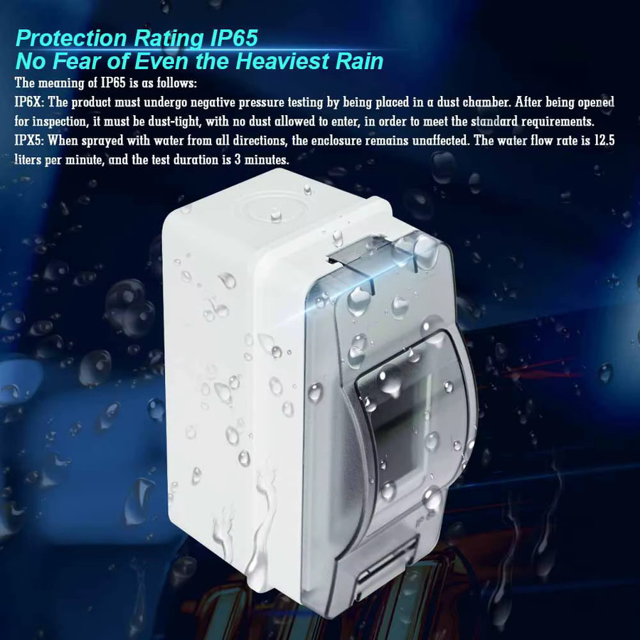 HT-2 IP65 Wasserdichter elektrischer Verteilerkasten für den Außenbereich aus Kunststoff in Weiß mit 63A AC DC Solar-Leistungsschalter MCB RCBO - Bild 3