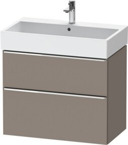 Duravit Waschtischunterschrank D-Neo in Grau Matt mit Türen und Schubladen, B/T/H: 78,4 x 44,2 x 62,5 cm - Bild 1