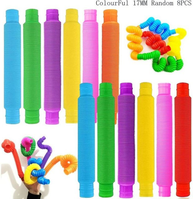 Fashnics Buntes Pop-Teleskoprohr, ausziehbares Wellrohr, Spielzeug - Bild 1