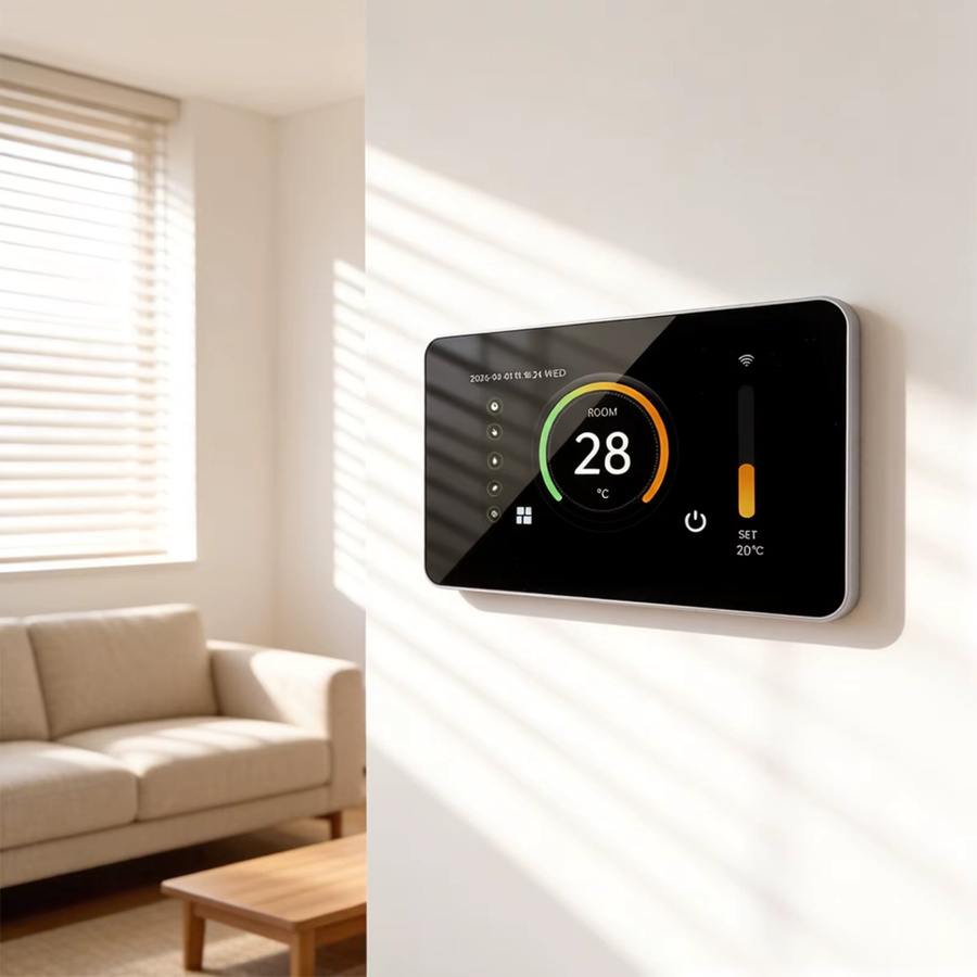 Qiumi WLAN-Raumthermostat mit 4,3-Zoll Touchscreen in Schwarz zur Steuerung deiner elektrischen Fußbodenheizung - Bild 4