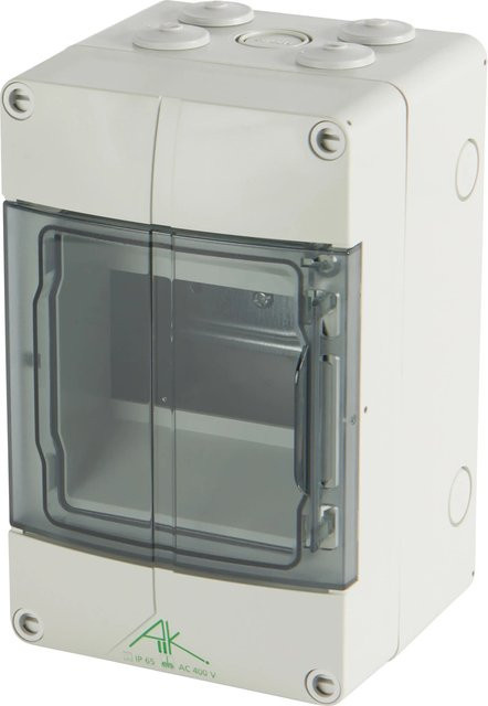 Spelsberg Aufputz-Kleinverteiler AK 05 IP65 in Grau oder Weiß, B/H/T: 12,5 x 20,0 x 12,2 cm - Bild 1