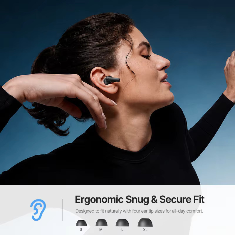 Baseus Bass EP10 Ultra Kabellose In-Ear Kopfhörer in Schwarz mit -55dB Geräuschunterdrückung, Bluetooth 6.0 und 65 Std. Spielzeit - Bild 3