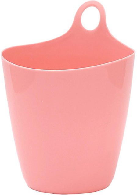CosyHome Hängender Mini Mülleimer aus Kunststoff in Pink, platzsparender Aufbewahrungseimer für den Schreibtisch - Bild 1