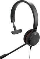 Jabra Evolve 30 II MS Mono On-Ear Headset Schwarz mit USB-C und 3,5 mm Jack sowie Mikrofon-Rauschunterdrückung - Bild 1