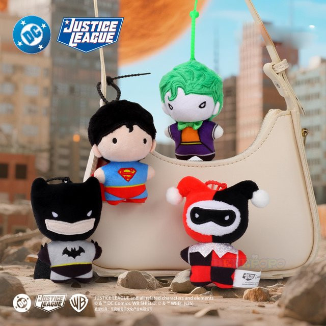 HUGKIS DC Justice League Plüsch-Schlüsselanhänger, Plüsch / Textil, Bunt / Mehrfarbig - Bild 1