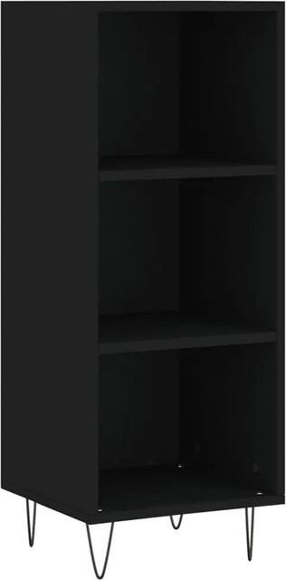 vidaXL Sideboard Schwarz aus Holzwerkstoff und Metall, klassisch, B/T/H: 34,5 x 32,5 x 90 cm - Bild 1