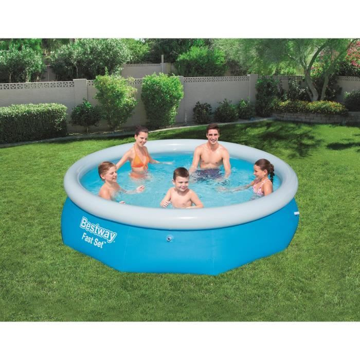 Bestway Fast Set Swimmingpool rund in Blau, Durchmesser: 305 cm, Höhe: 76 cm - Bild 2