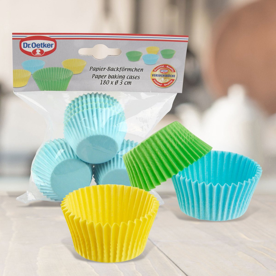 Dr. Oetker Muffinförmchen aus Papier, bunt, rund, Durchmesser: 3 cm, 180 Stück - Bild 2