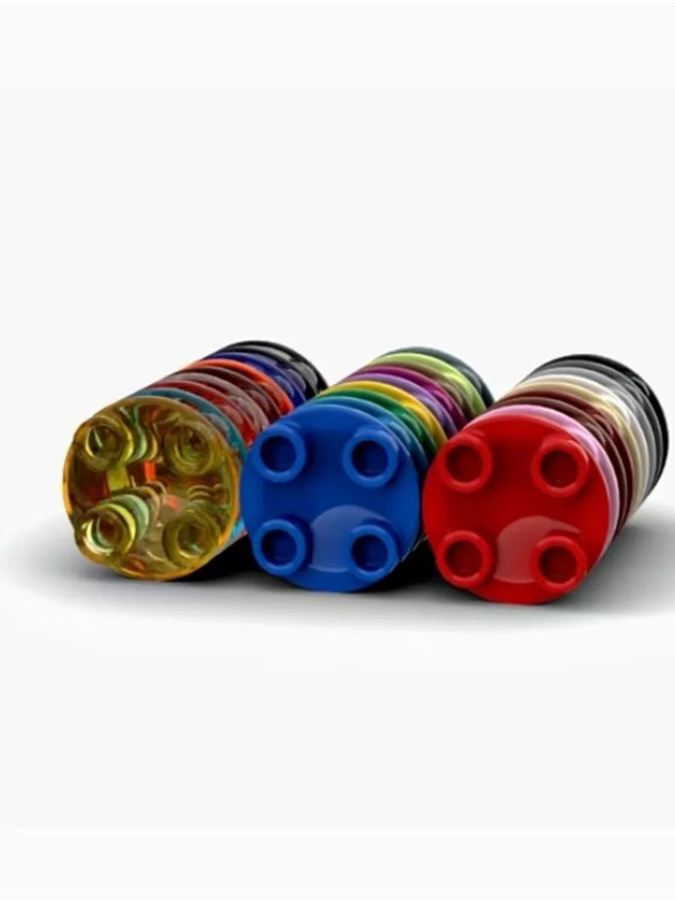 LEGO Zubehör, 50-teiliges Set, Runde Platte 2x2 Bausteine, Grau, Bunt / Mehrfarbig - Bild 2