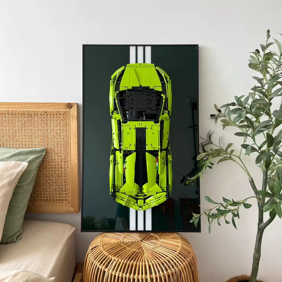 LEGO Wandhalterung für McLaren F1 und Lamborghini Modellauto, Display-Wandhalterung - Bild 1